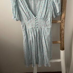 Loveshack Fancy Blue floral dress